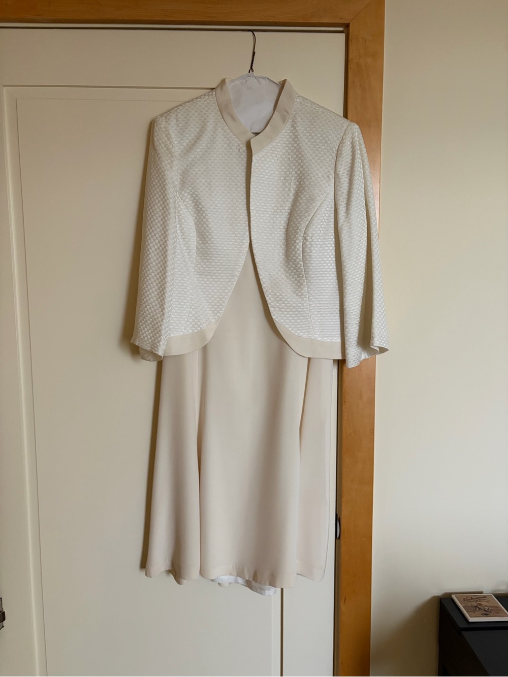 Neiman Marcus Cream Evening Dress and Jacket